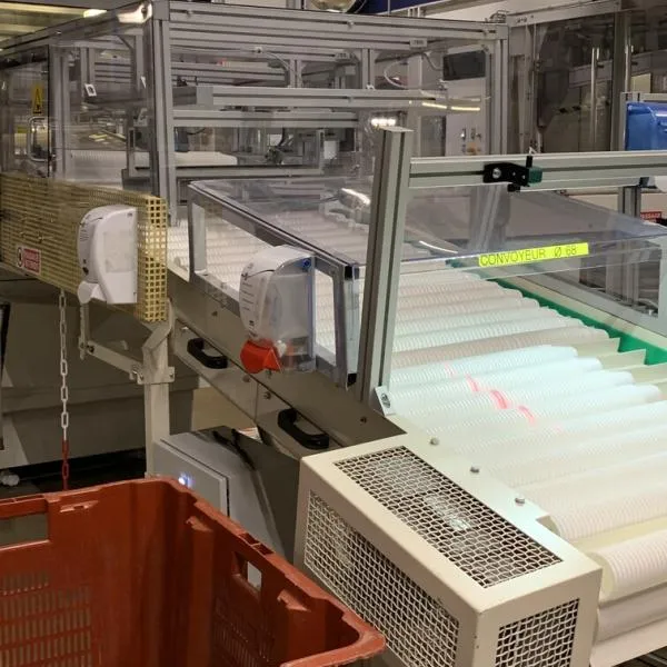 convoyeur plasturgie à bande pvc/pu